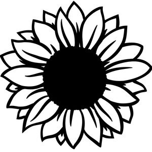 Sunflower Vinyl Car Decal 4x4 | Floral Flower Sticker